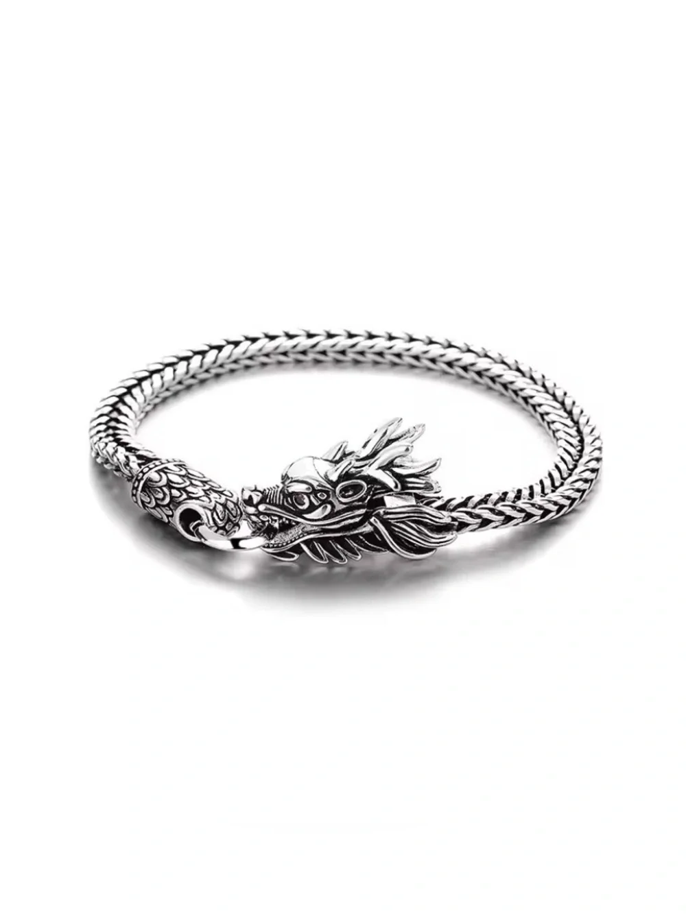 Men’s Solid 925 Sterling Silver Bracelet 6mm Flat Wheat Chain